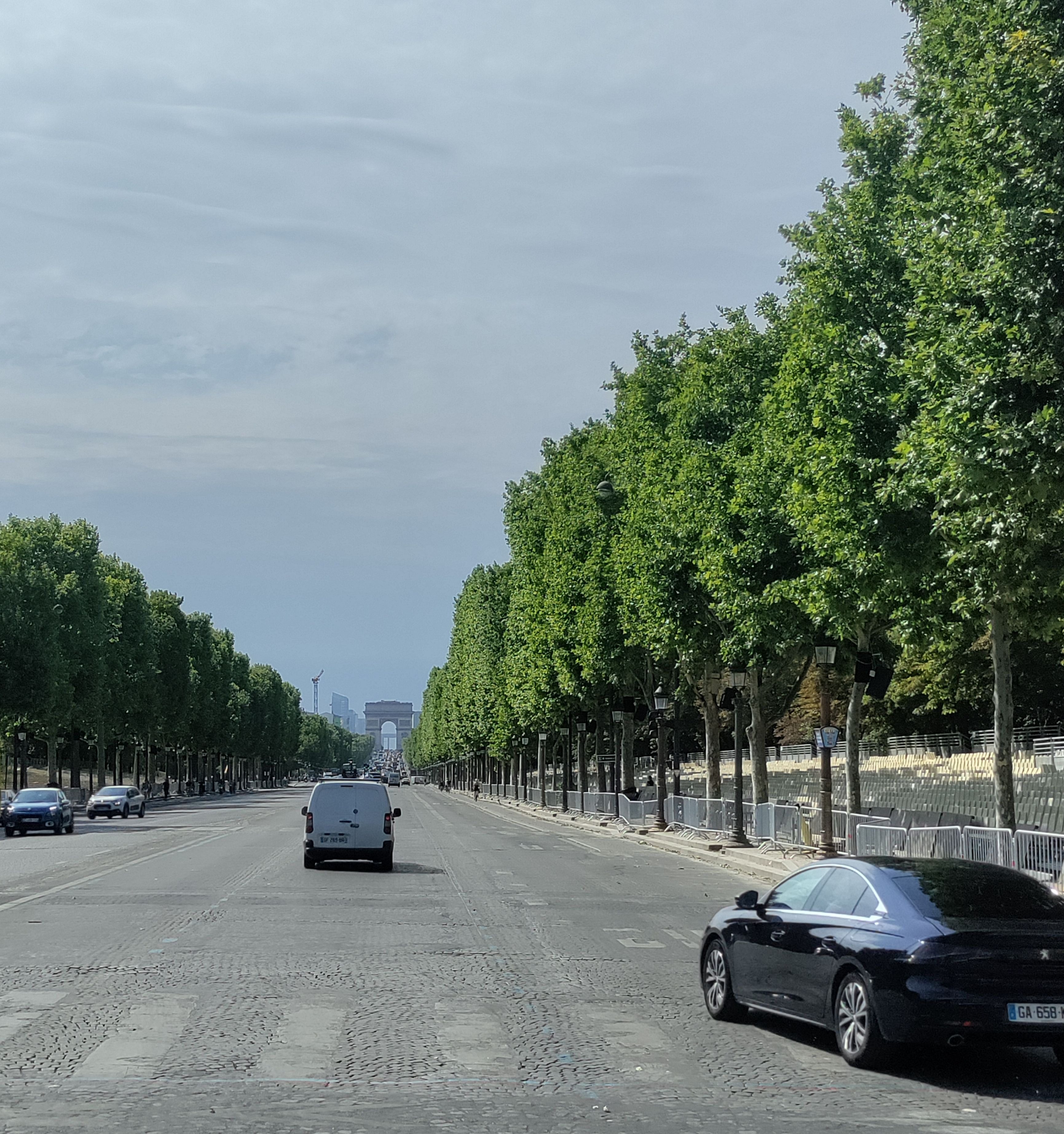 View of the Champs de Elysees.