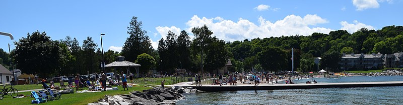 Sister Bay Beach is the most visited beach in Door County, Wisconsin.